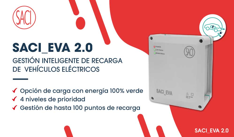 SACI lanza SACI_EVA 2.0 para la gestión inteligente de recargas de vehículos eléctricos